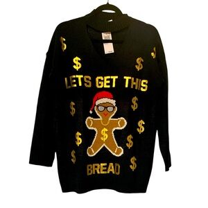 Ugly Christmas Sweater “Let’s Get This Ginger Bread” NWT Size Medium